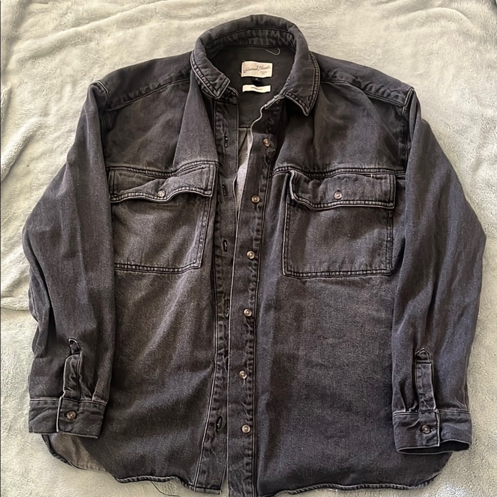 Oversized Black Denim Jacket